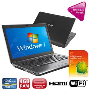 Notebook CCE Iron 345B com Intel Core i3-2310M, 4GB, 500GB, HDMI, Wireless, Webcam, LED 14´´ e Windows 7 + Microsoft Office Home & Students 2010 - Notebook ( 1000031805 )