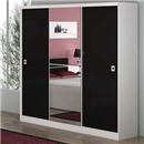 Guarda-Roupa Kappesberg com 3 Portas S363 - Branco/Preto