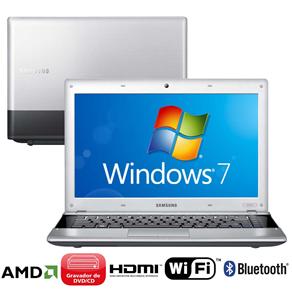 Notebook Samsung RV415-AD2 com AMD Dual Core E-350, 2GB, 500GB, Gravador de DVD, HDMI, Wireless, Bluetooth, AMD Radeon, Webcam, LED 14´´ e Windows 7 - Notebook ( 823405 )