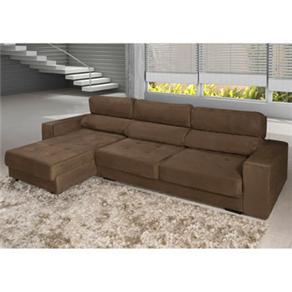 Sofá 2 Lugares com Chaise American Comfort Apolo - Marrom - Sofás ( 433462 )