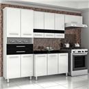 Cozinha Bartira Safira com 4 Peças - Branco/Preto