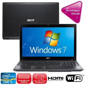 Notebook Acer AS5750-6697 com Intel Core i3-2330M, 2GB, 500GB, Gravador de DVD, Leitor de Cartões, HDMI, Wireless, Webcam, LED 15.6´´ e Windows 7 - Notebook ( 831825 )
