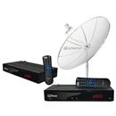Kit Antena Parabólica e 2 Receptores Digital/An...