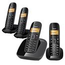 Telefone s/ Fio Gigaset Siemens A390 DECT 6.0 Preto c Id. Chamadas + 3 Ramais s/ Fio Gigaset Siemens DECT 6.0 Preto c/ Id. Chamadas