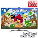 TV 46" Slim LED Smart Interaction 3D Samsung Série 7 ES7000 UN46ES7000GXZD Full HD com Smart TV, Conversor Digital, Wireless LAN e 4 Óculos 3D
