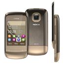 Celular Desbloqueado Claro Nokia C2-06 Dourado Dual Chip com Câmera 2MP, Touch Screen, Rádio FM, MP3, Bluetooth, Fone de Ouvido e Cartão 2GB