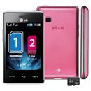 Celular Desbloqueado LG T375 Rosa com Dual Chip, Câmera 2MP, Rádio FM, MP3, Touch Screen, Bluetooth, Wi-Fi, Fone e Cartão 2GB - Tim