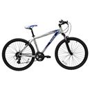Bicicleta Aro 26 Reebok Trakker 21” Alumínio com 24 Marchas e Suspensão Dianteira - Prata/Azul