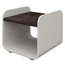 Mesa Lateral Madesa Arcato 5806 - Branco/Madeira Demolição