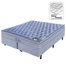 Conjunto Cama Box + Colchão Queen Minaspuma Denin com Molas Bonnell Sleep Azul - 23x158x198cm