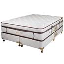 Conjunto Cama Box + Colchão Casal Gold Star Castor com Molas Pocket com Pillow Top Euro Removivel - 59x138X188cm