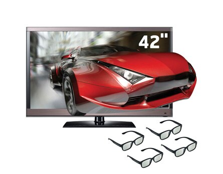 As imagens do cinema na sua casa - TV LW5700 reproduz imagens em 3D, tem tecnologia Full HD e 42&rdquo; 