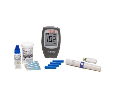 Kit completo - Vem com lancetas, lancetador e tiras de teste