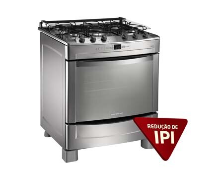 Fog&atilde;o Brastemp 5 Bocas Ative! Timer BF776BR Inox