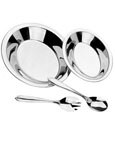 Travessas do conjunto de baixelas Tramontina Service Inox