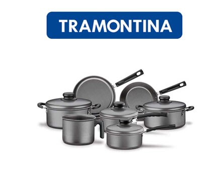 conjunto de panelas Tramontina Versalhes Convida Antiaderente Starflon Grafite