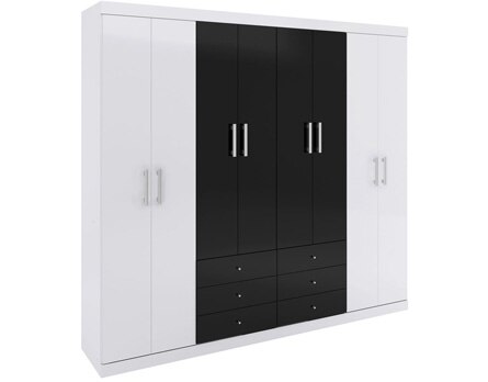 Guarda-roupa Santos Andir&aacute; Havana Master - Modelo 8.6 tem design sofisticado e medidas pr&aacute;ticas para o seu dia a dia