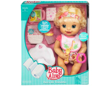 A boneca que vai ao banheiro - A Baby Alive Hora do Troninho pede para usar o peniquinho